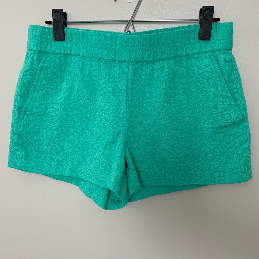 J Crew | Mint Embellished Shorts With Pockets